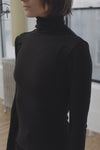 BASERANGE Turtleneck T-shirt sweater TTOMT series collection Organic cotton Portugal BAS-TTOMT-RI-000-HEI Black